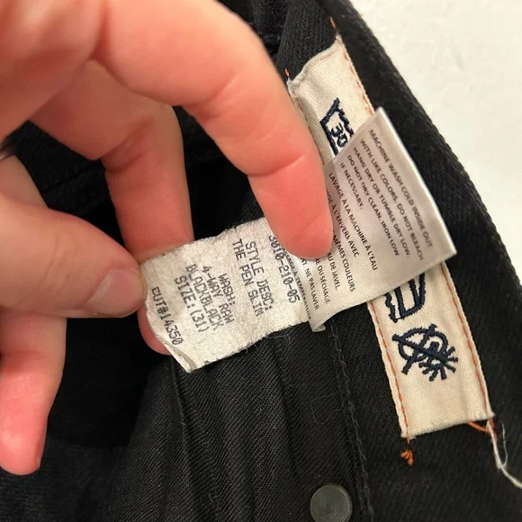 Hiroshi Kato Jeans “The Pen Slim” 14oz Size 31 in Raw Black - Picture 4 of 7